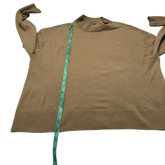 EVERLANE Cashmere Tan High Neck Pull-over Sweater Size XS Womens Long Sleeve - Picture 9 of 10